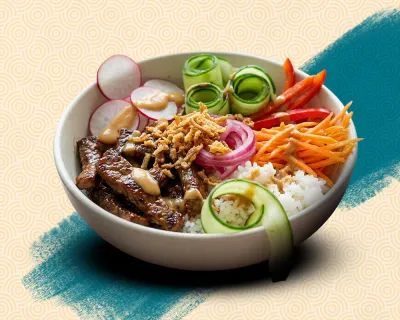 Poké boeuf satay